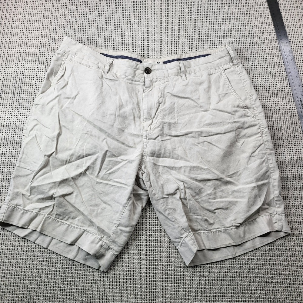 Faherty Shorts Mens 35 Beige Chino Lightweight 10 Inseam Casual Summer